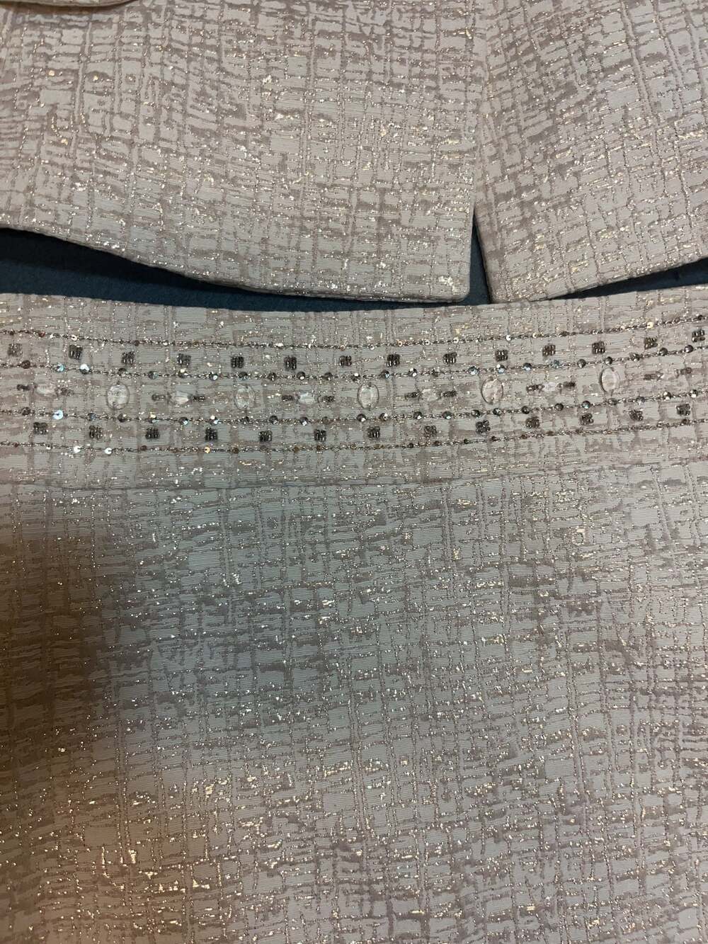 Tahari Arthur S. Levine Petite 6P Metallic Tweed Skirt Suit Set - Picture 11 of 16
